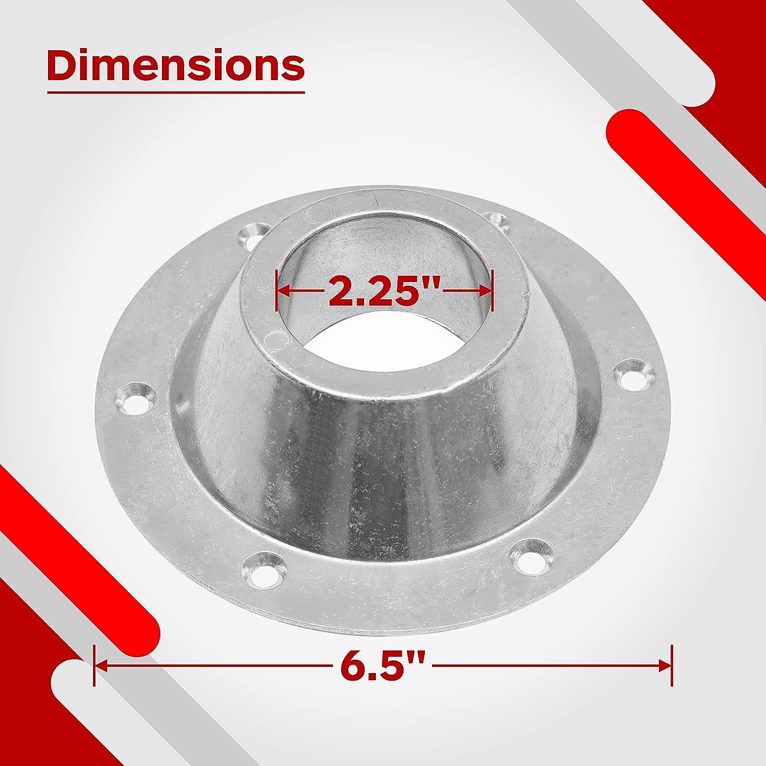 Aluminum Pedestal Table Base Flange - Table and Floor Mounting Base with 6 view 3