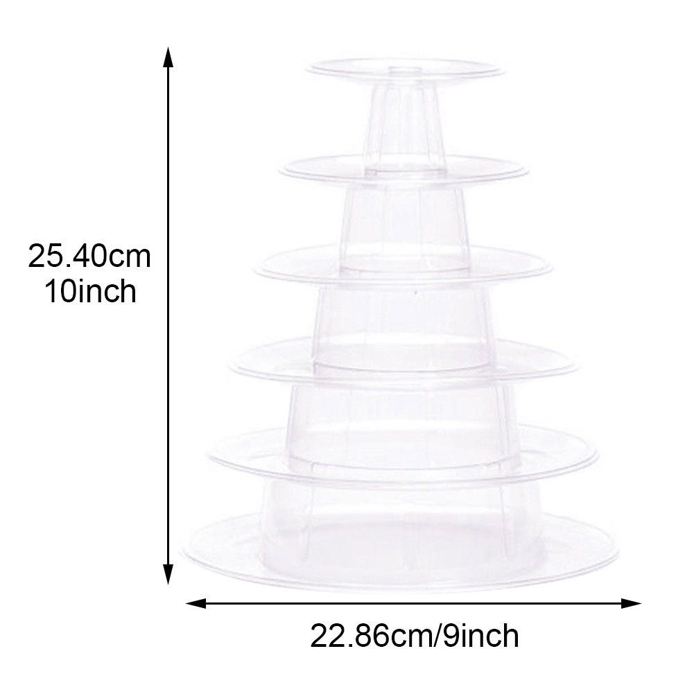 6 Tiered Tray Stand Round Macaroon Tower - Macarons Cookie Tower Display Stand view 3