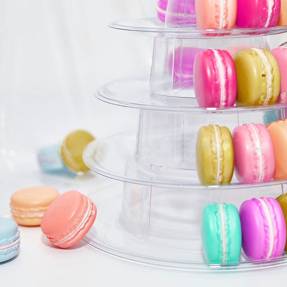 6 Tiered Tray Stand Round Macaroon Tower - Macarons Cookie Tower Display Stand view 4