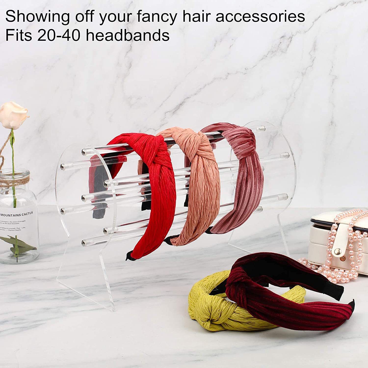 Acrylic Headband Holder, Clear Hairband Organizer, Headband Display Stand