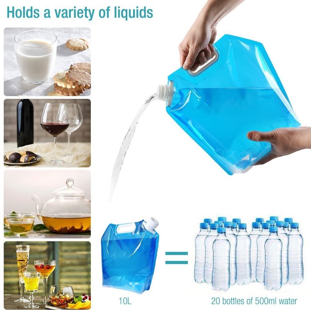 Collapsible Water Container Bag 4 Pcs 10L/(2.6 Gallon) view 2
