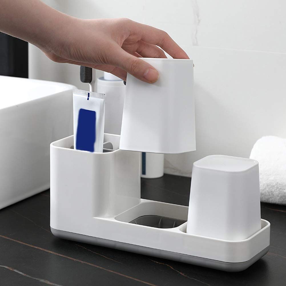 Toothbrush Holder Toothbrush Stand Holder Hanger Rack Stand Washroom Rack view 3