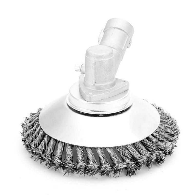 8 inch Rotary Weed Brush Joint Twist Knot Steel Wire Wheel Brush Disc Trimmer view 2