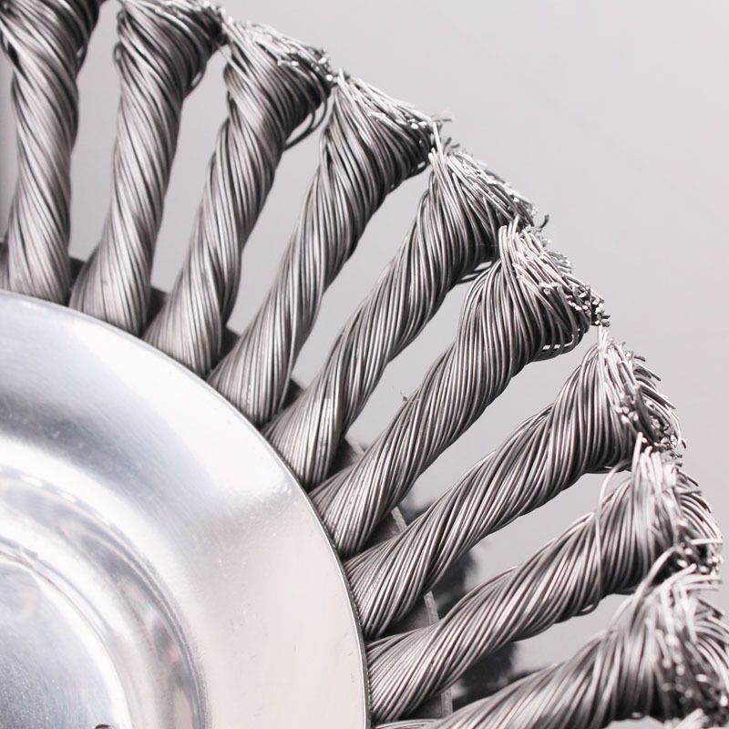 8 inch Rotary Weed Brush Joint Twist Knot Steel Wire Wheel Brush Disc Trimmer view 3