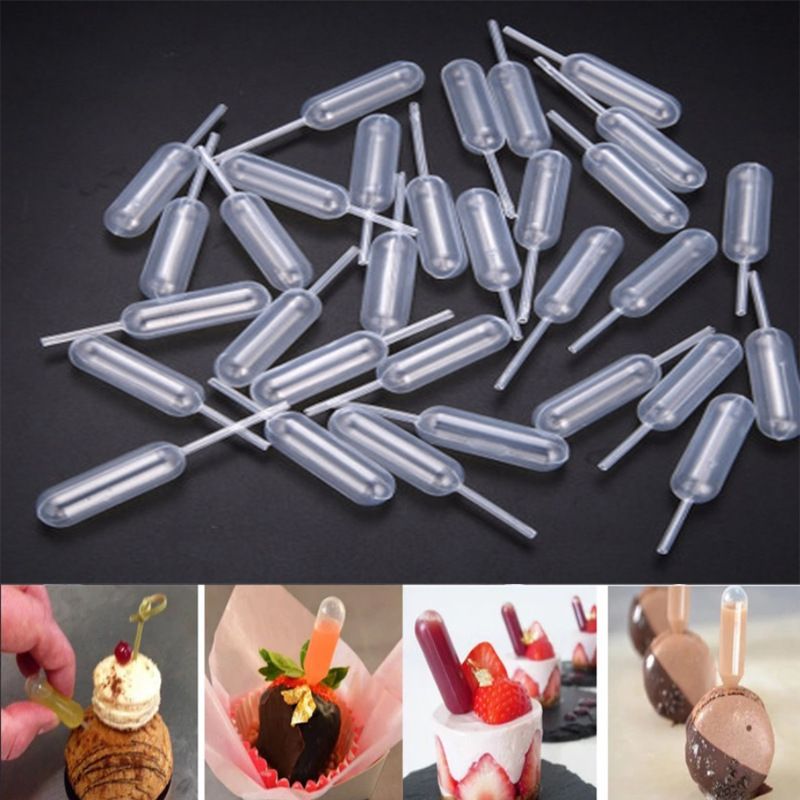 4ml Cupcake Pipettes, 50Packs Small Pipettes Tubes Infusers Strawberries Shot view 4