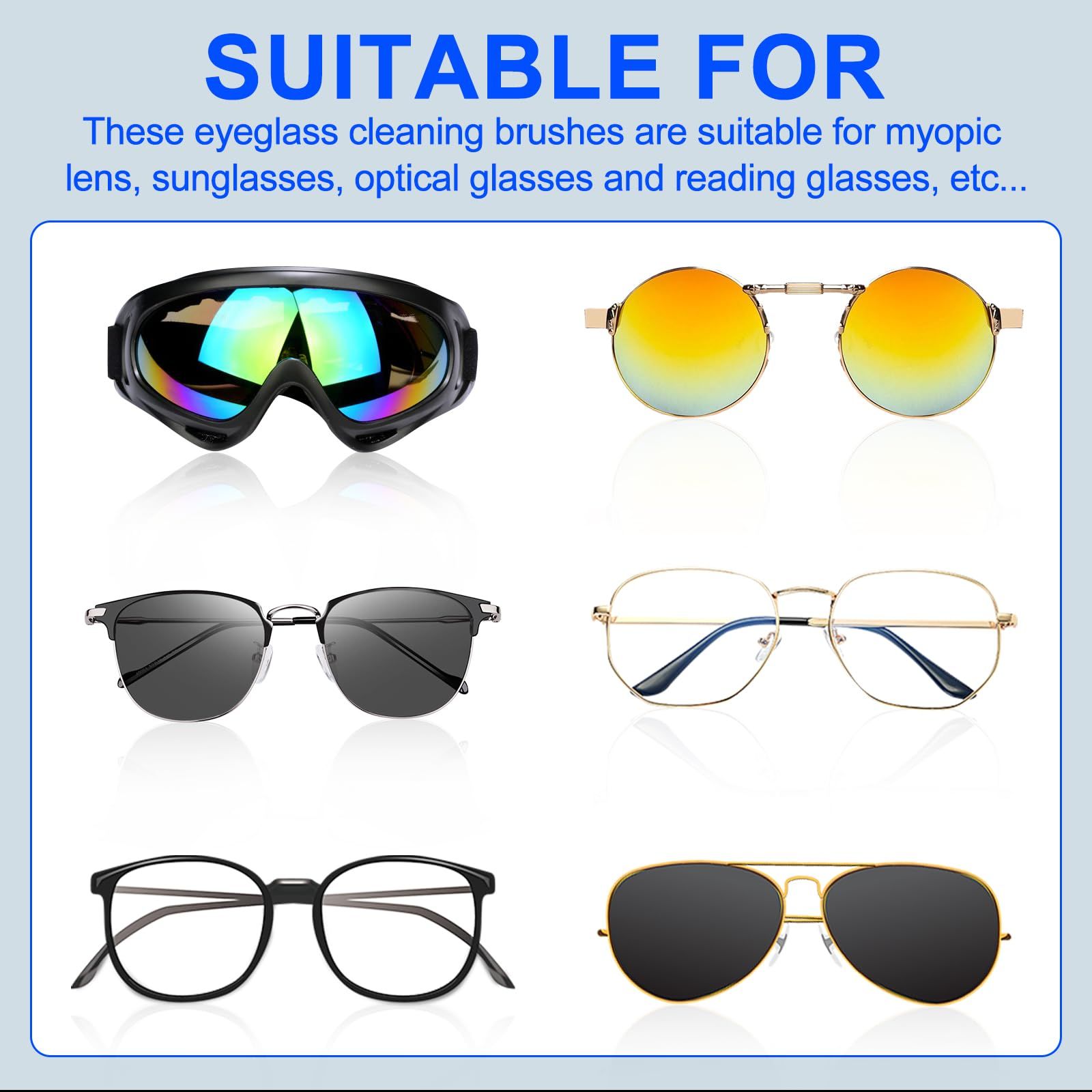 5 Pcs Mini Sun Glasses Eyeglass Microfiber Spectacles Cleaner Soft Brush view 3
