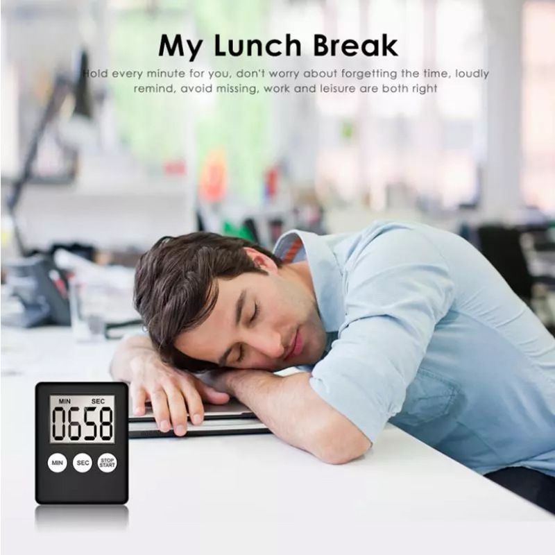 Digital Kitchen Timer Magnetic LCD Countdown Alarm Clock for Cooking Homework view 4