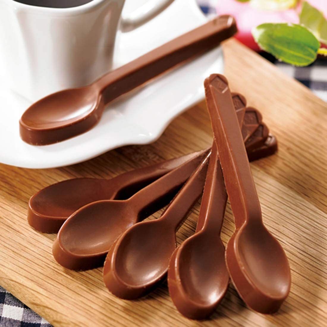 Silicone Spoon-Shaped Chocolate Mold 1PCS Ice Cube Tray for Baking view 3