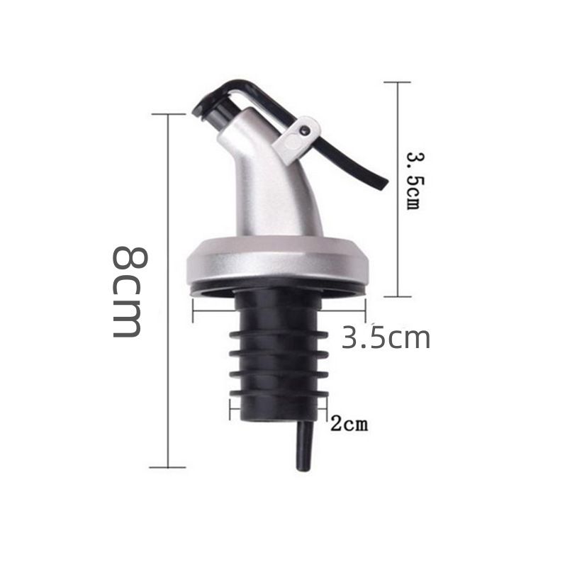 Oil Bottle Cap, Kitchen Oil Pour Spouts Bottle Dispenser, Black Leak-Proof view 4