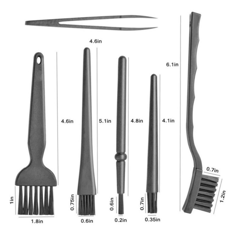 Anti-static Handle Brush 6 Pieces of Portable Handle Gap Brush Anti-static view 4