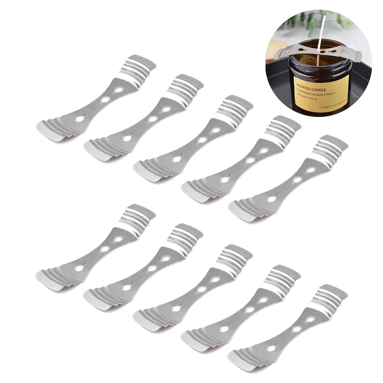 20pcs Metal Candle Wick Centering Devices view 3