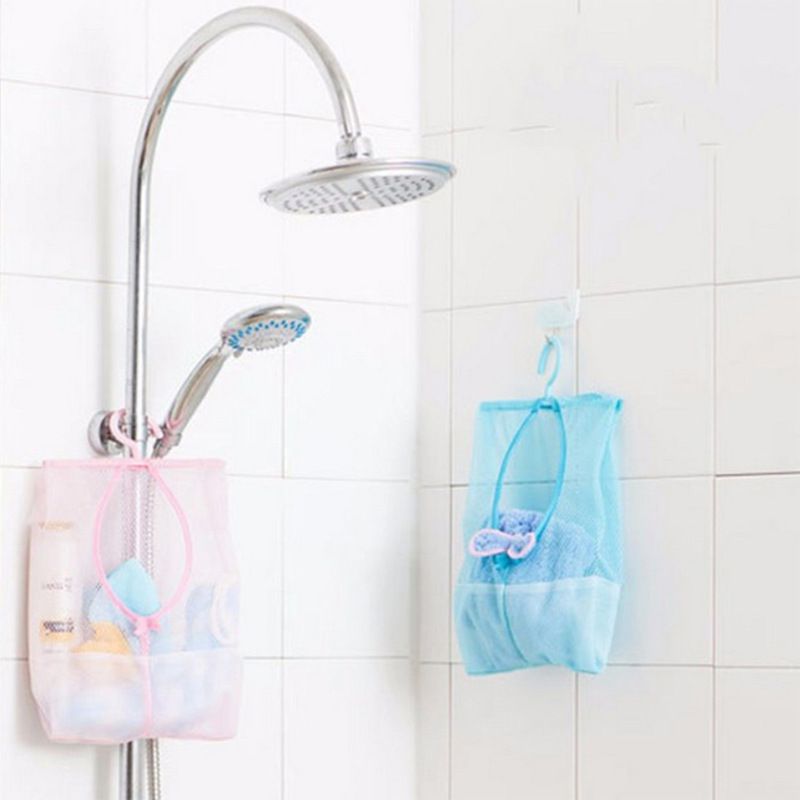 Pack of 3 Assorted Colors Bag with Hanger Multi-Purpose Mesh Organizer Bag view 3