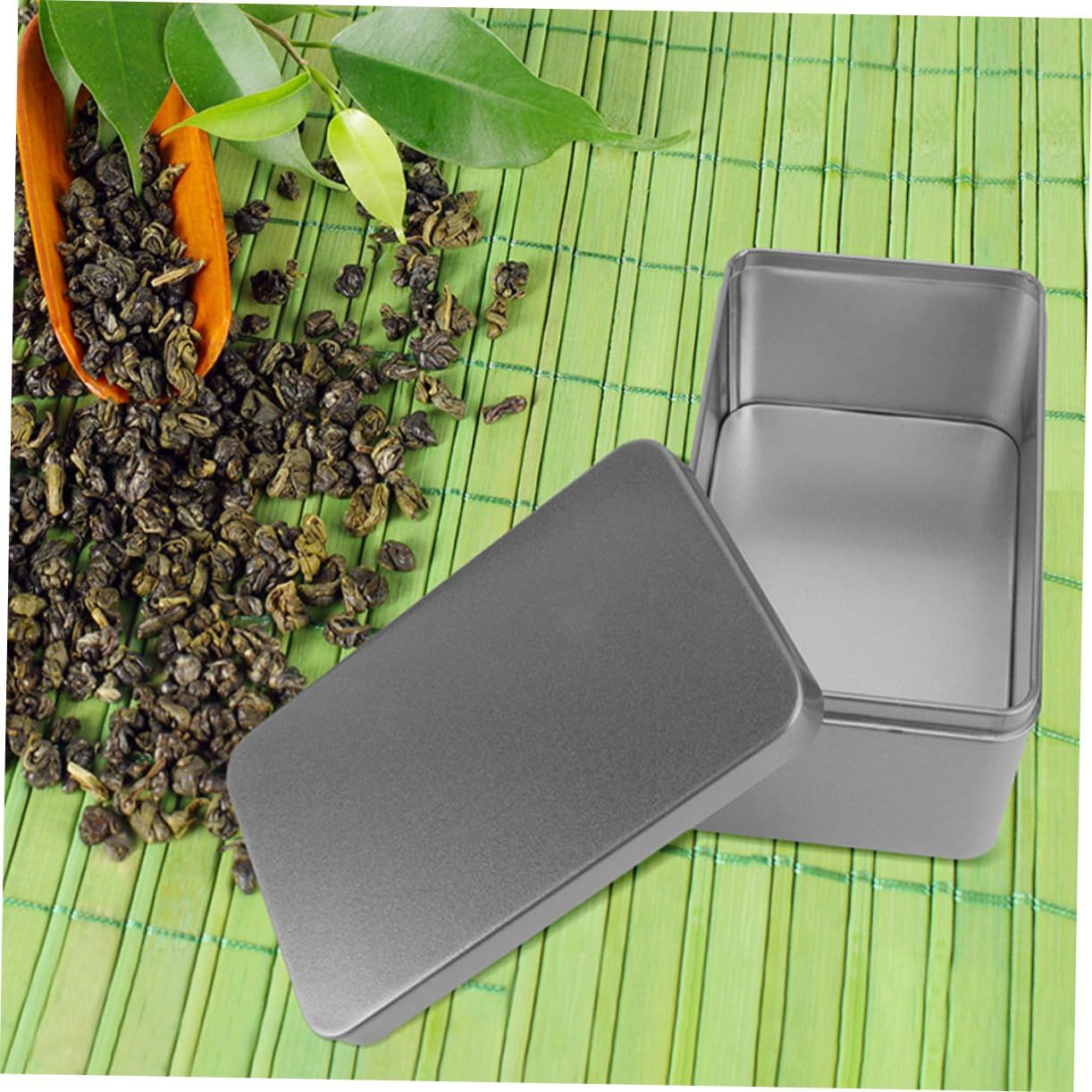 2pcs Containers with Lids Cookie Tin with Lids Storage Tin Tea Leaf Case view 2