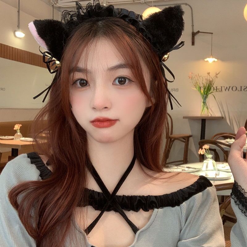 1 pcsCat Headband Light Up Lace Cat Headband Ear Cosplay Costume for Party