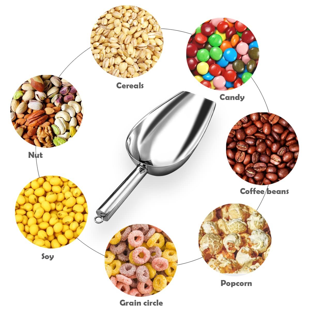Metal Ice Scoop Kitchen Ice Scooper for Ice Maker view 4