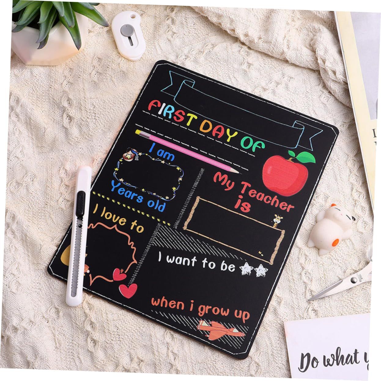 2Pcs Delicate Nonporous Decorations Message Board Cartoon Double Sided view 4