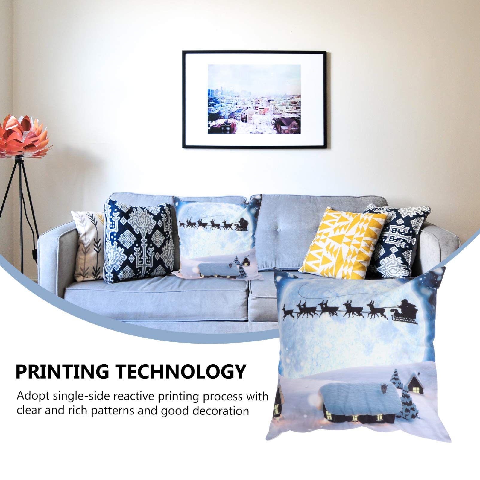 1pc Short Plush Autumn Winter Pillow case Square Pillows Decorate Pillow view 4
