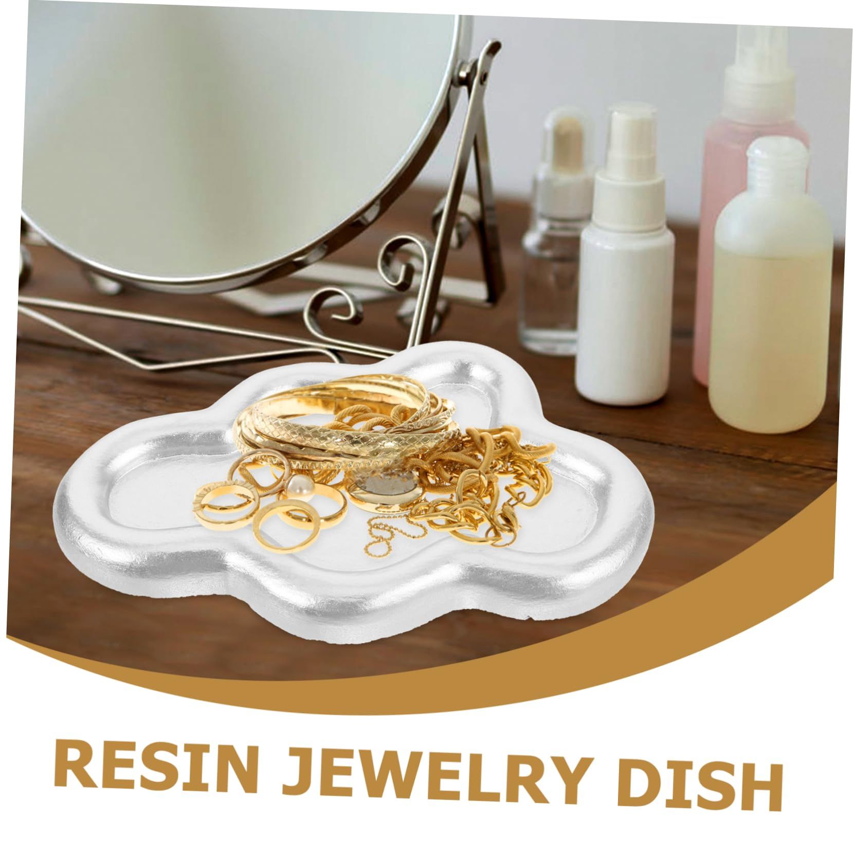 Dish Plate Ring Tray Resin Jewelry Tray Bracelet Tray Necklace Tray Resin Key view 4