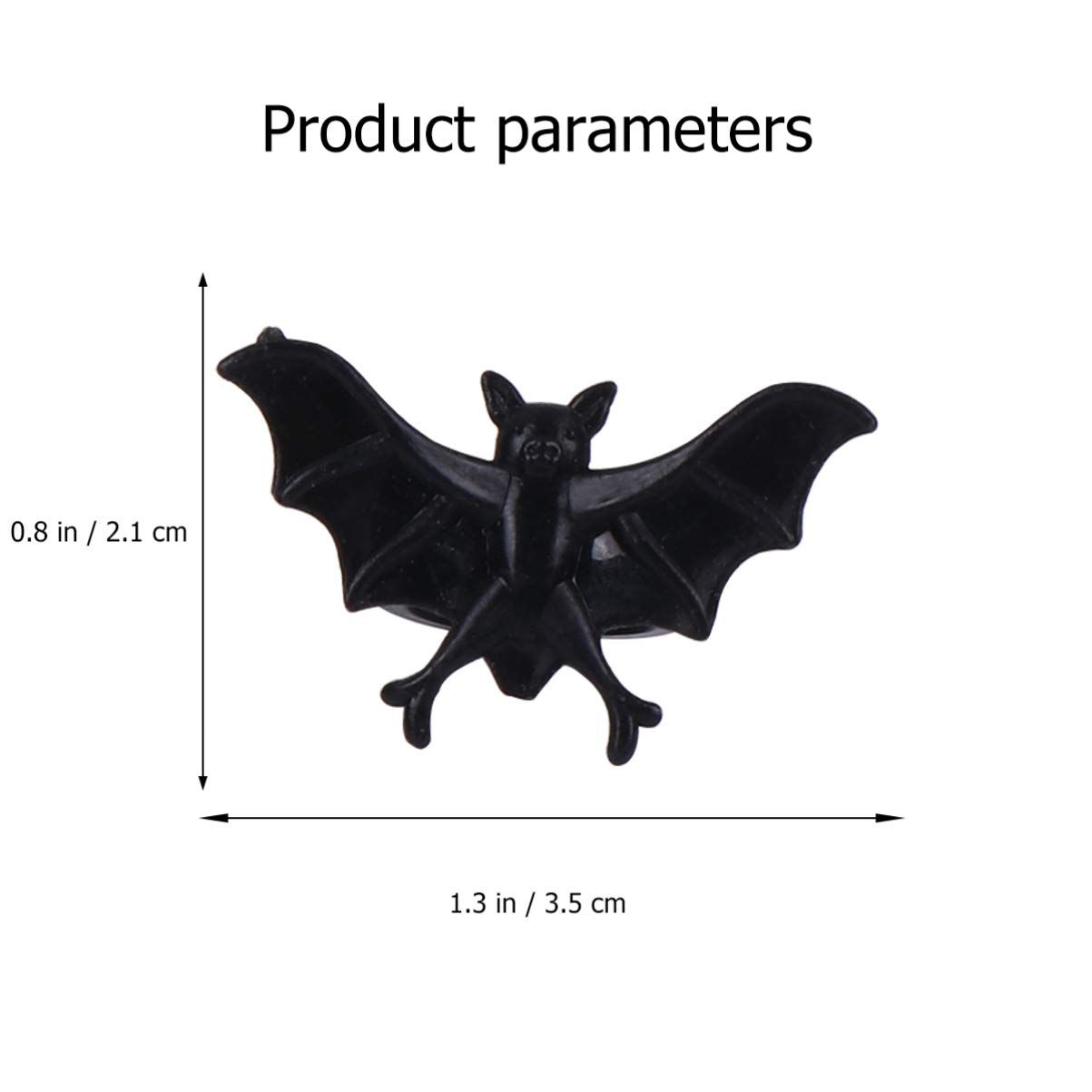 50pcs Halloween Bat Ring Plastic Glow-in-The-Dark Trick or Treat Toy Gifts view 2