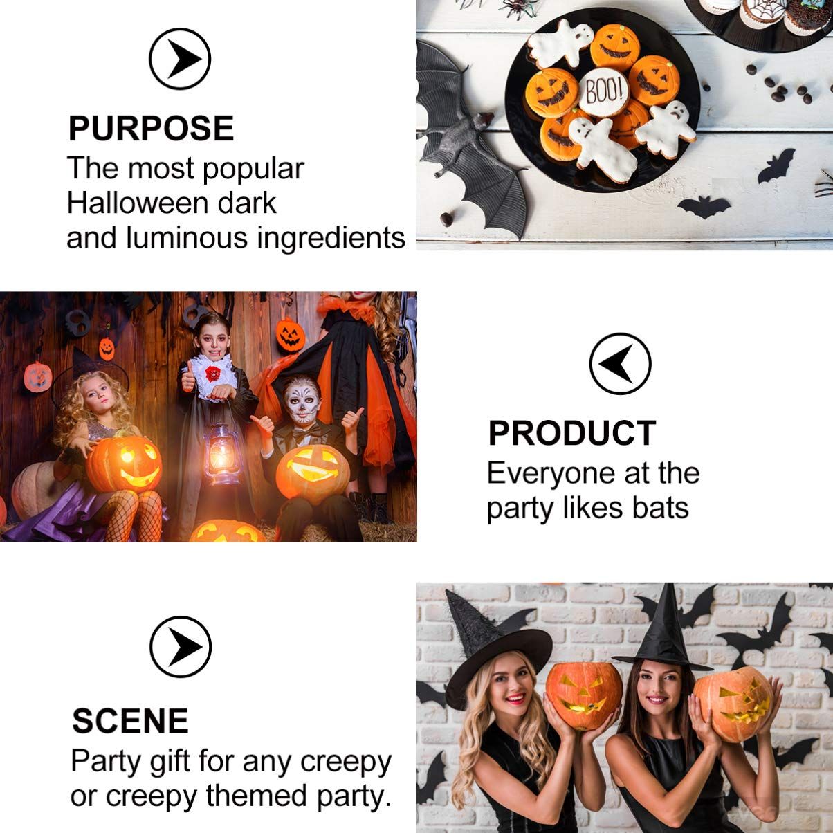 50pcs Halloween Bat Ring Plastic Glow-in-The-Dark Trick or Treat Toy Gifts view 4
