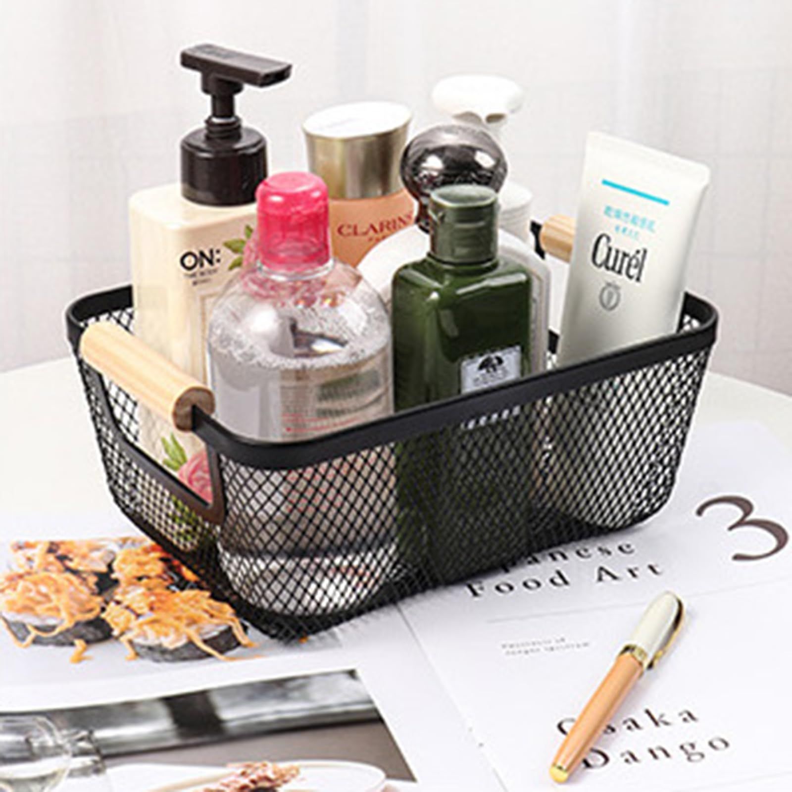 2 Pack Metal Mesh Steel Basket view 4