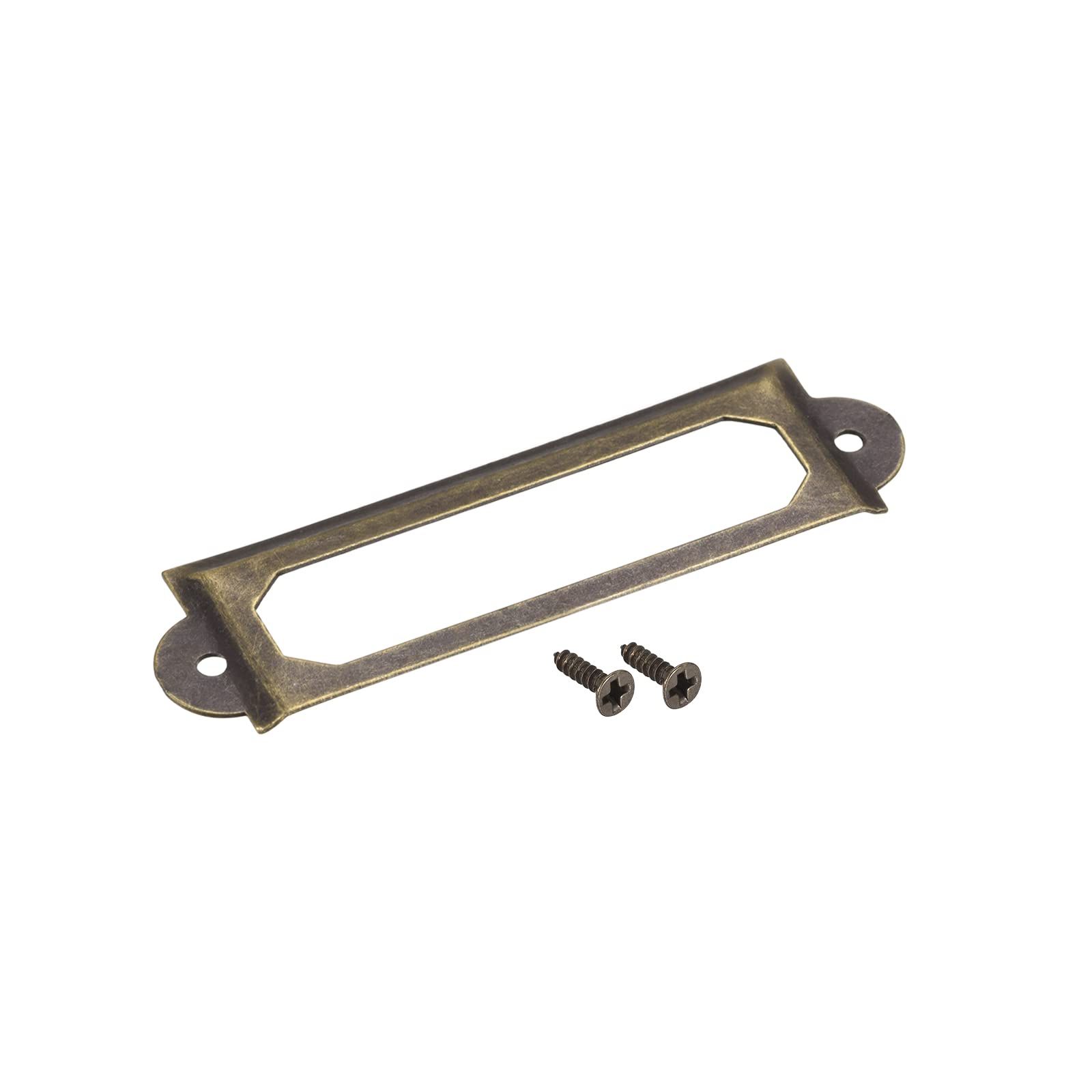 Metal Label Holders, 60x17mm 30pcs File Name Card Tag Label Holder Frame for view 2