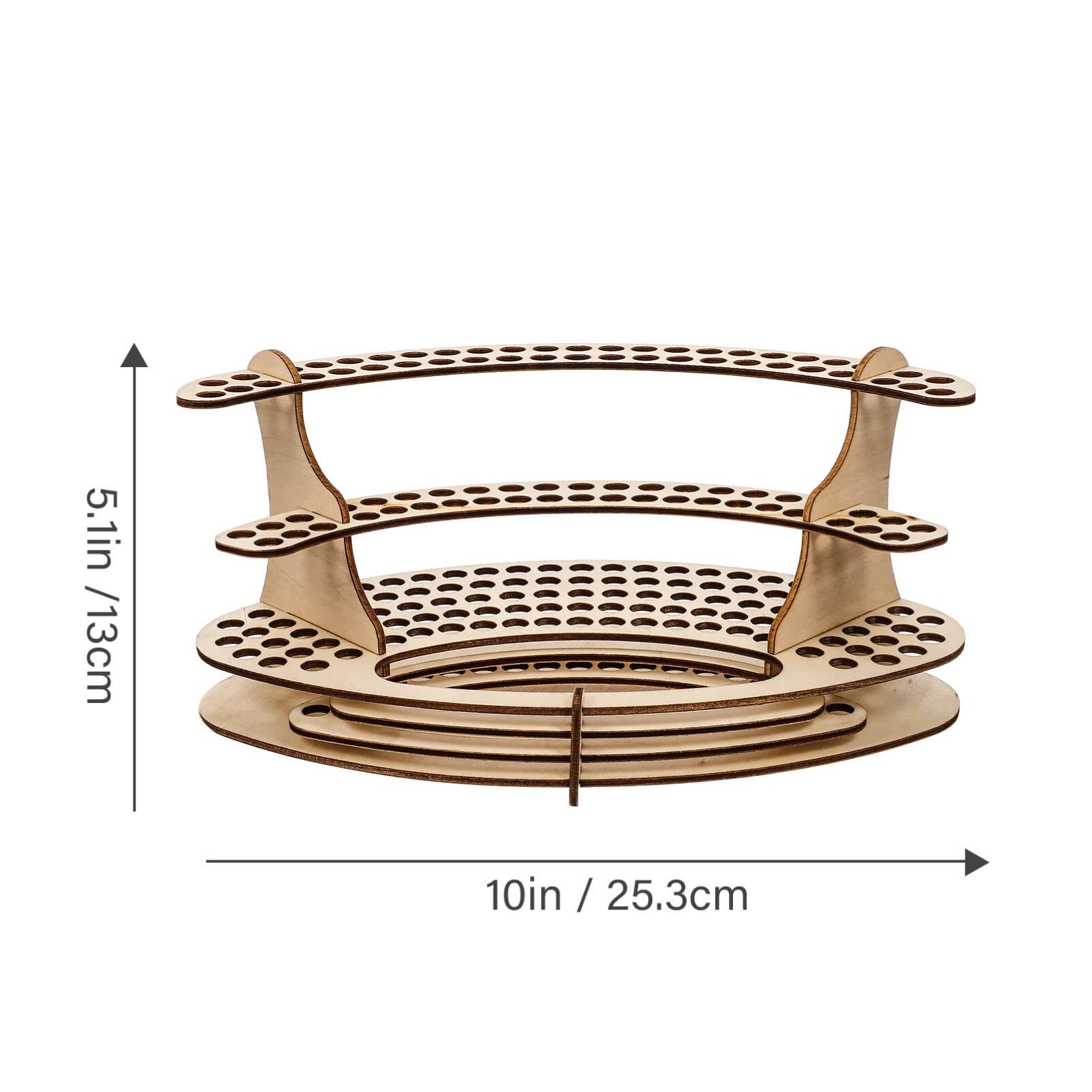 Wooden Pen Holder Display Stand DIY Vertical Slots Pencil Holder Makeup Brush view 4