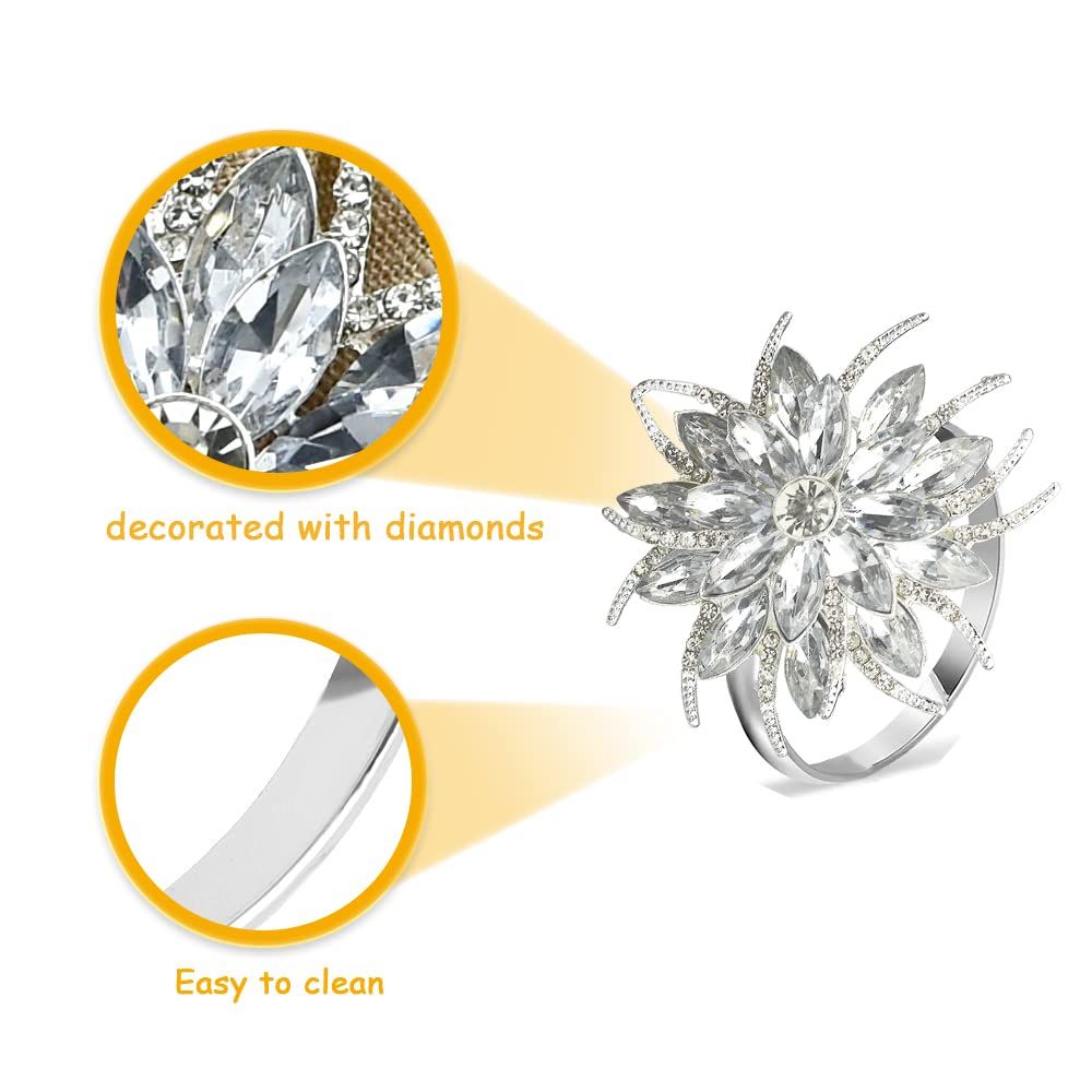 Bling Metallic Napkin Rings Set of 12 view 2