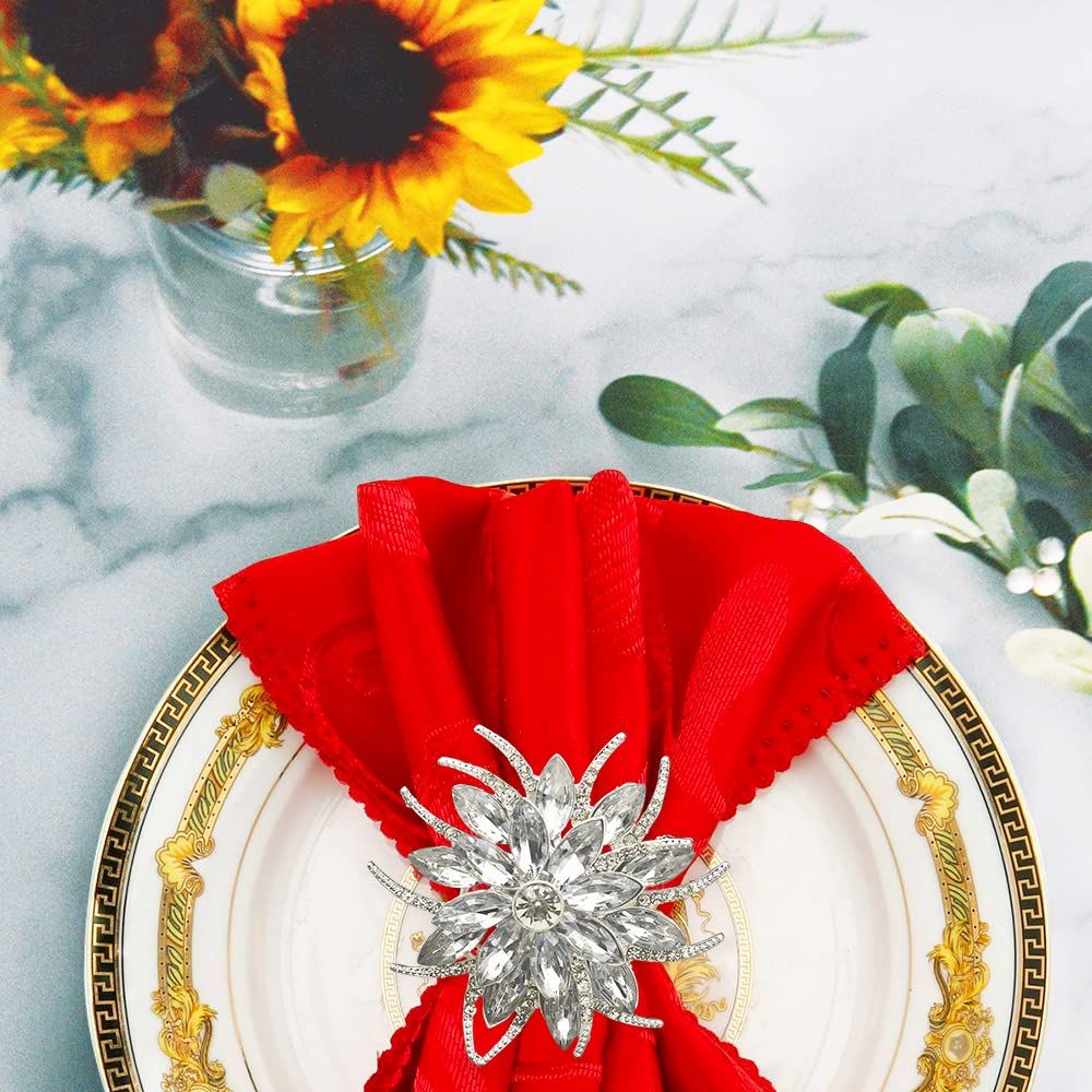 Bling Metallic Napkin Rings Set of 12 view 4