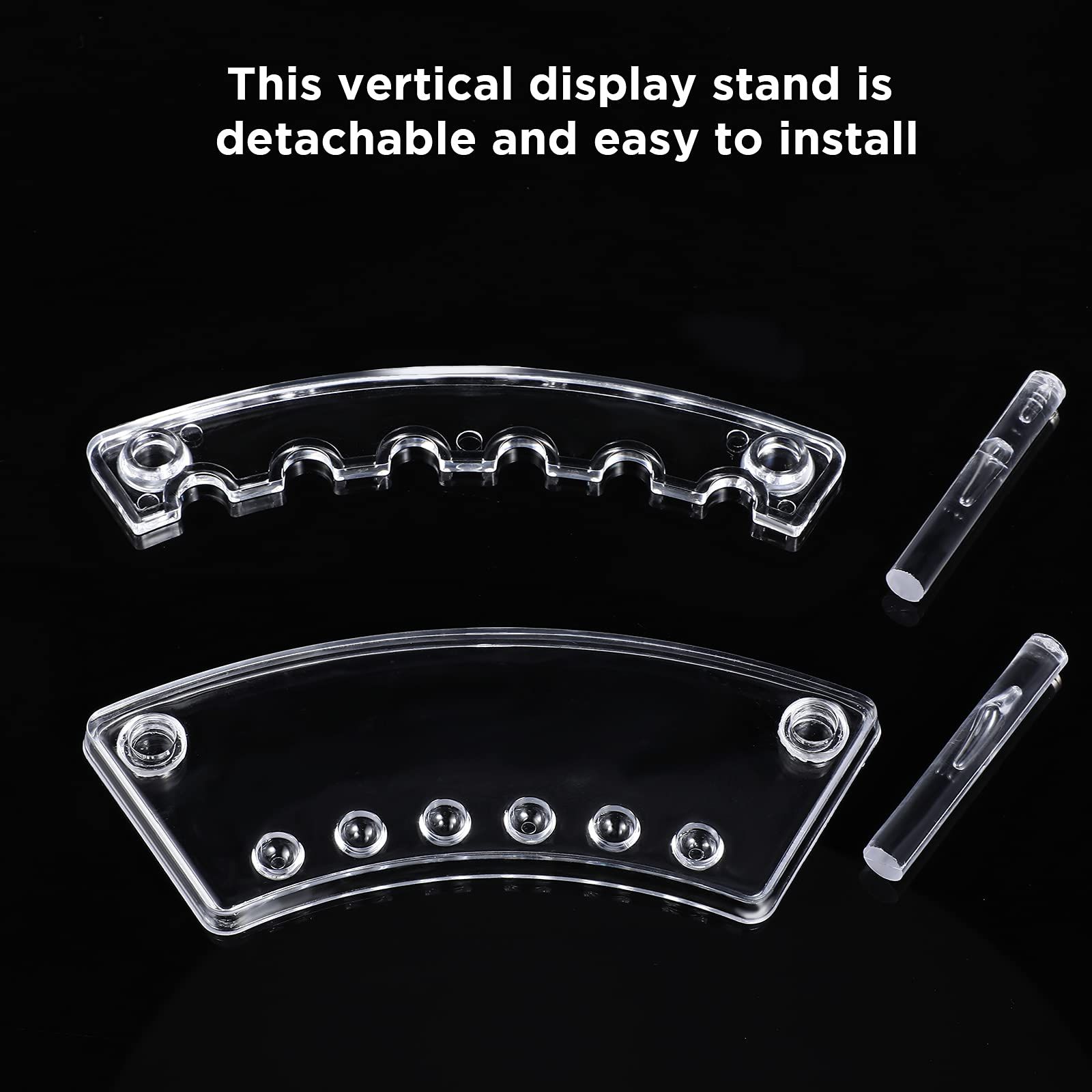 6 Pieces Plastic Pen Holder Clear Display Stand 6-Slots Pen Display Stand