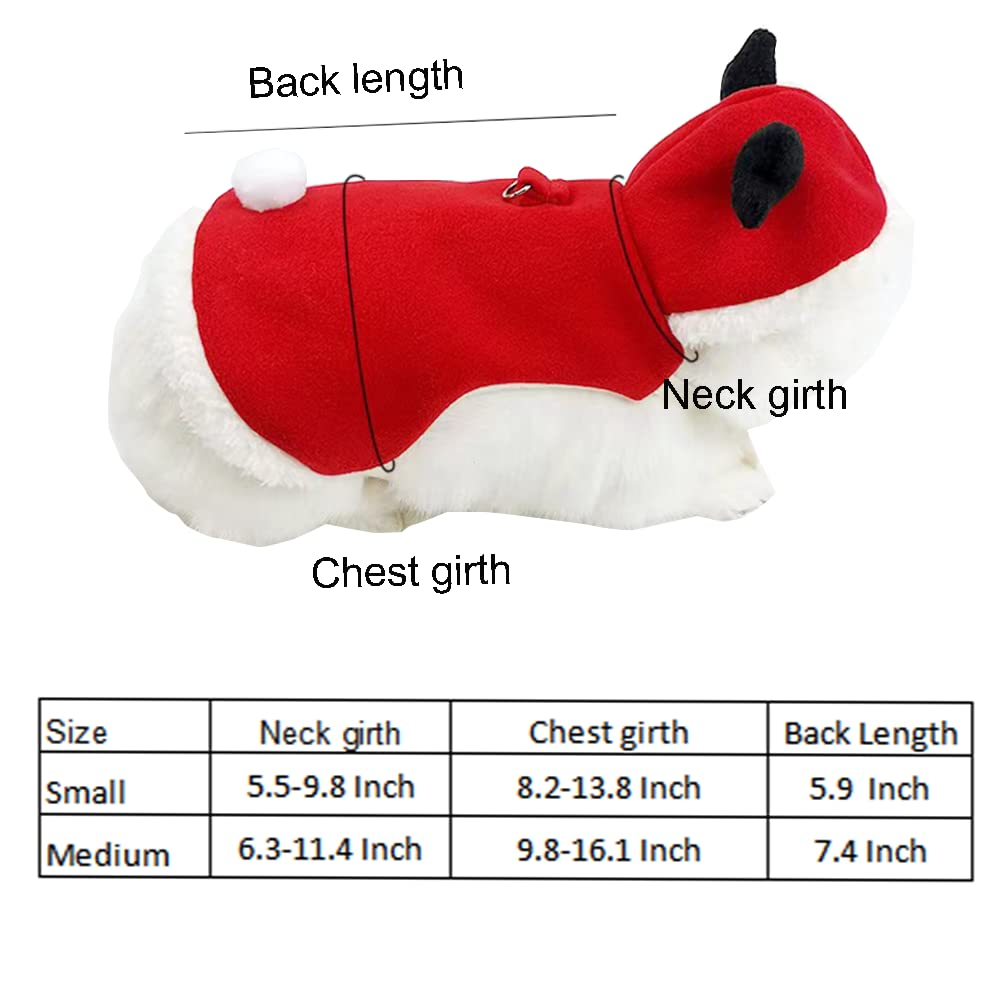 Small Animals Christmas Costume for Rabbit Kitten Elk Cape with Deer Antler view 2