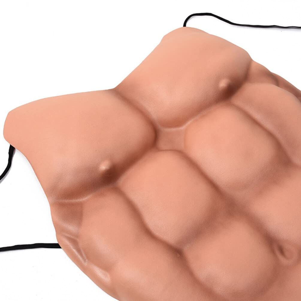 Male Chest Silicone Muscle Suit Realistic Mens Silicone Muscle Chest Half Body view 4