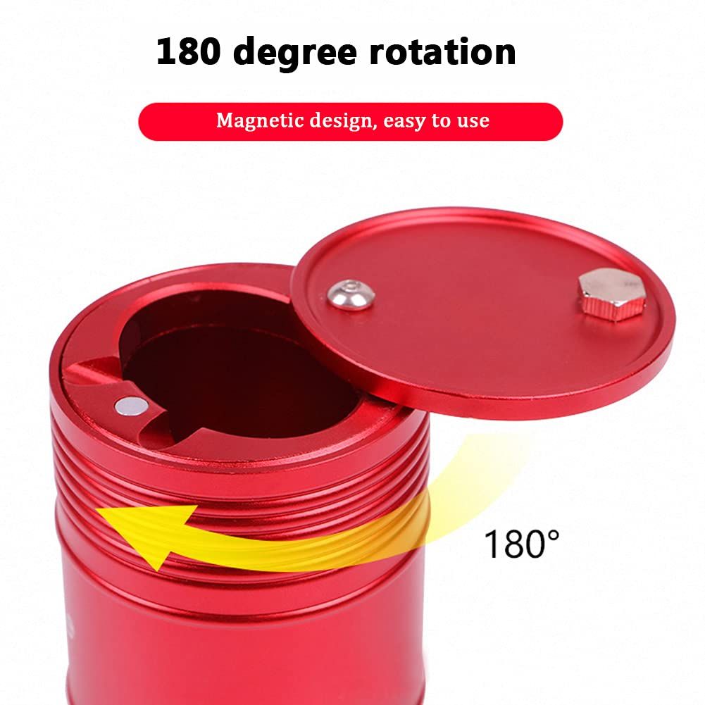 Car Ashtray, Portable Auto Ashtray with Rotating Lid, Mini Car Trash Can view 3