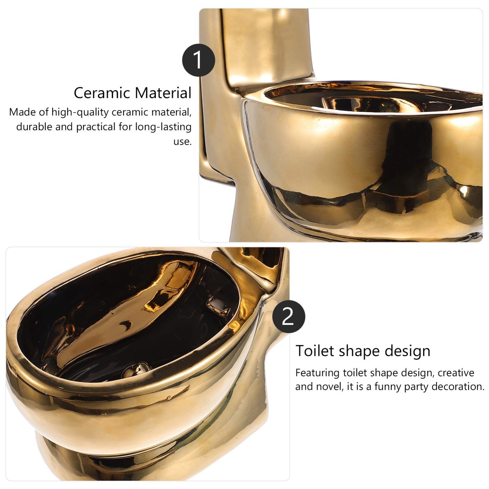 Funny Coffee Mug Toilet Cup with Hidden Poop Inside view 2