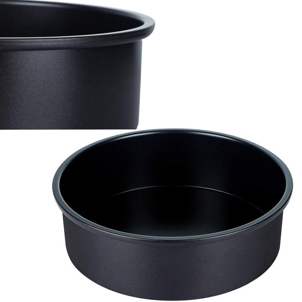 3 Pieces (6,8,10 Inch) Cake Pan Kit With Removable Bottom Food Grade Carbon