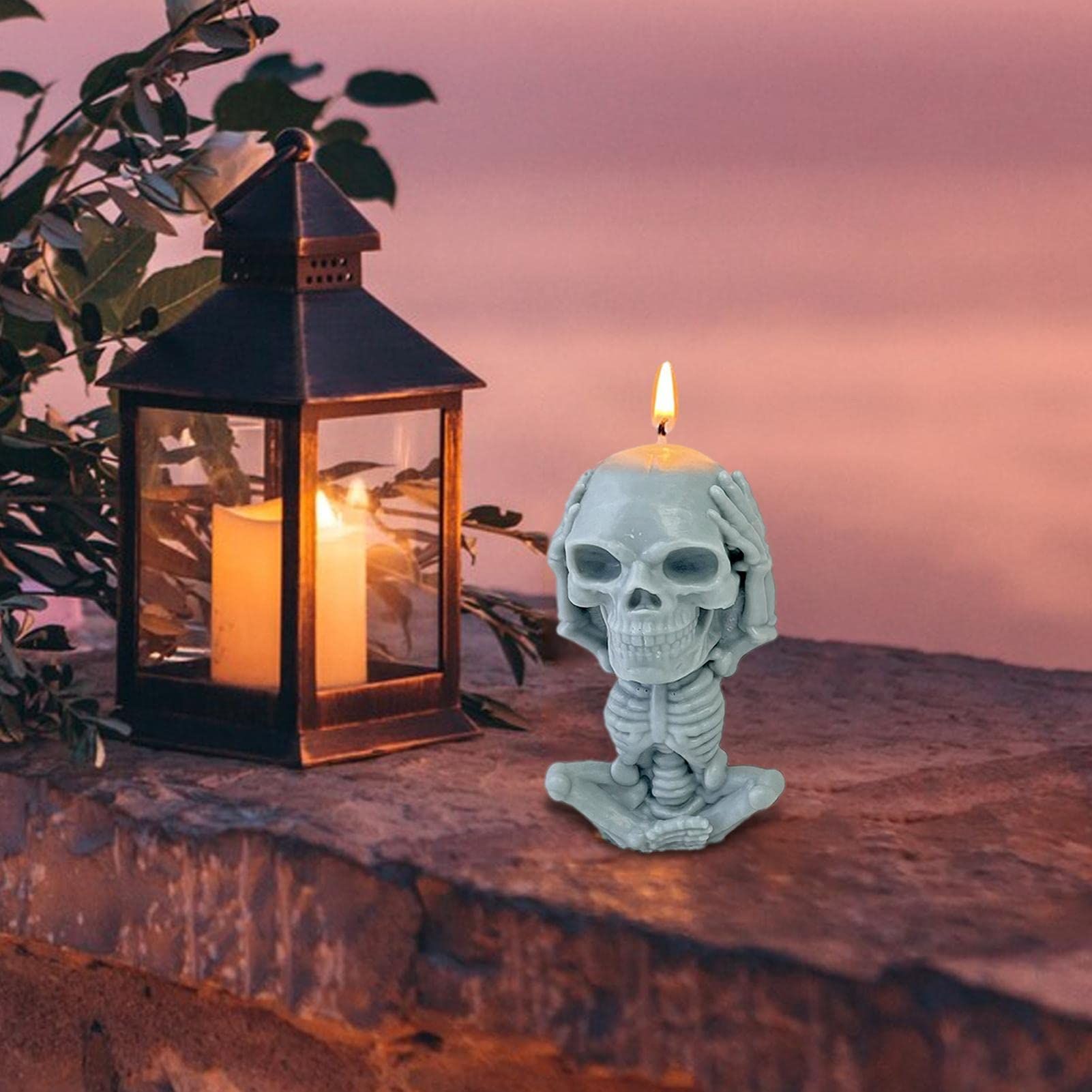 3D Skull Silicone Candle Mold view 3