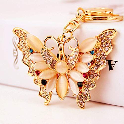 Lovely Butterfly Shape Crystal Rhinestone Sparkling Keychain Bag Pendant