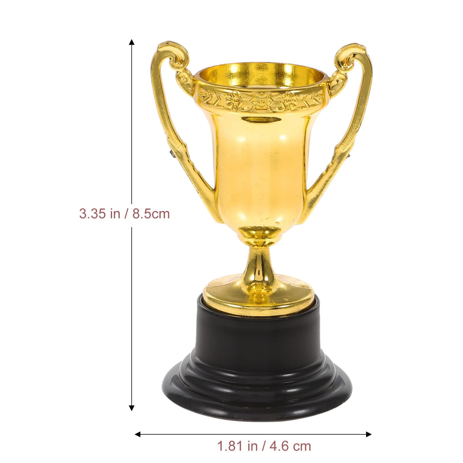 Mini Trophy Awards: 8Pcs Mini Trophies for Kid Awards Plastic Golden Reward view 2