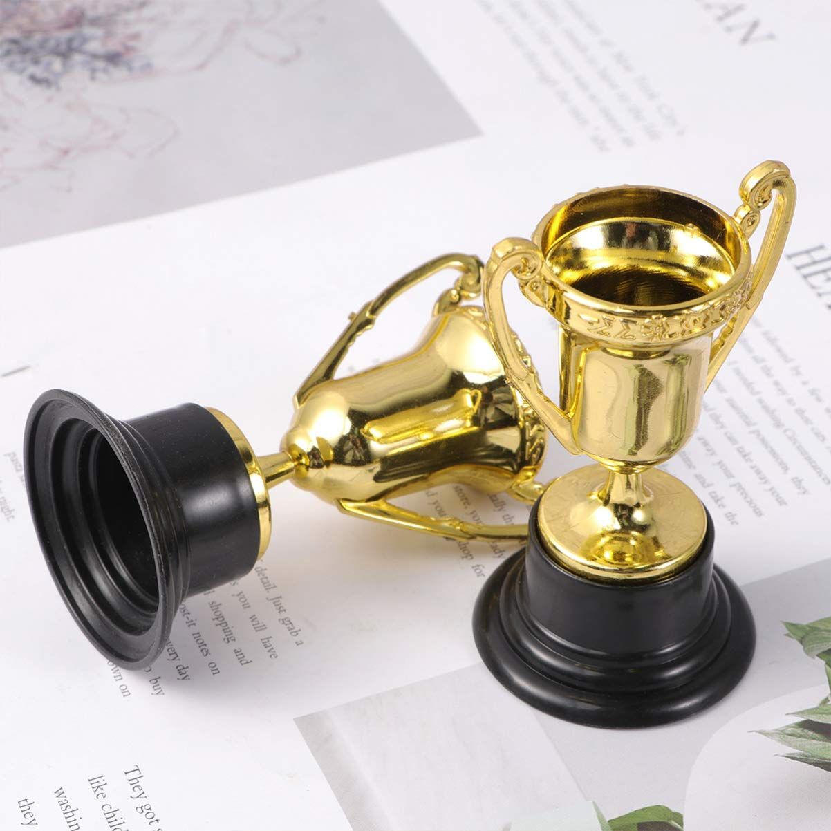 Mini Trophy Awards: 8Pcs Mini Trophies for Kid Awards Plastic Golden Reward view 3