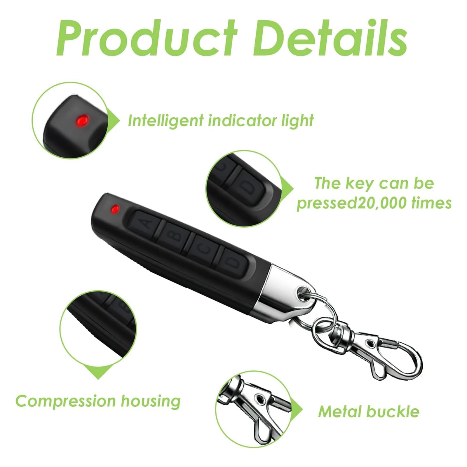 3 Pack Copy Remote Controller Universal Garage Door Wireless Cloning Key