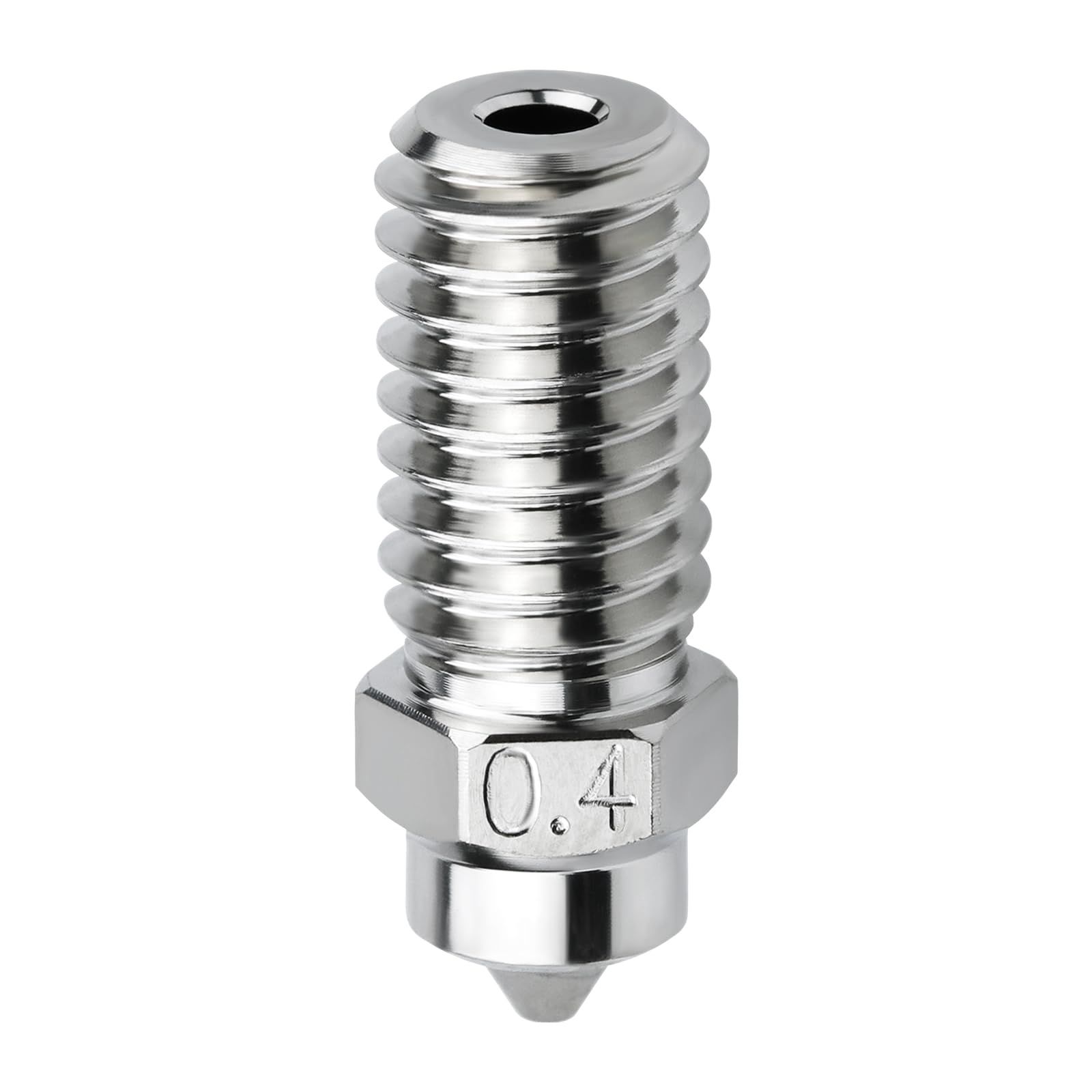 Upgrade Bimetal Nozzle 0.4mm High Flow High Temperature Plated Copper Hardened view 2