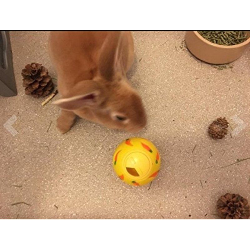 Toy for Guinea Pigs, Rabbits, Hedgehogs and Other Small Pets, 7 cm, Yellow view 3