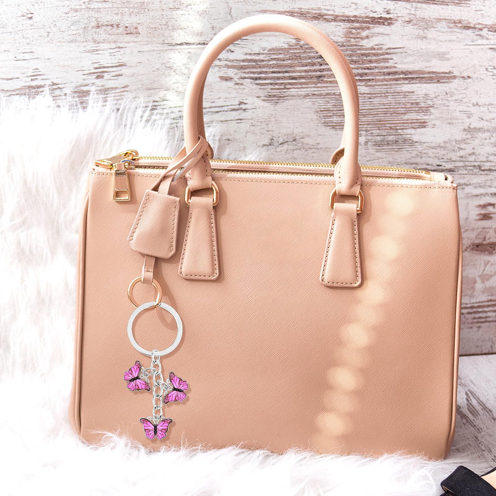 2Pcs Butterfly Keyrings For Women view 3