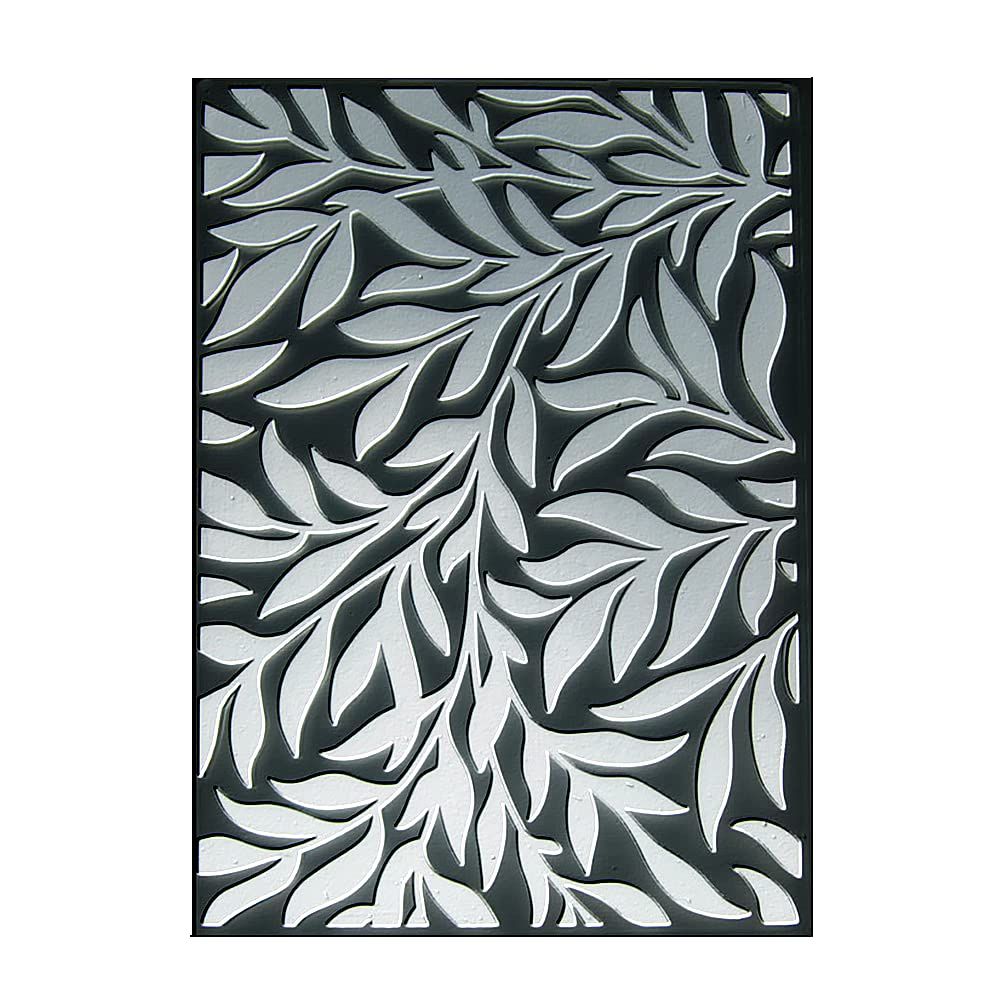 Leaves Background Embossing Folder for Card Making Floral DIY Plastic view 3