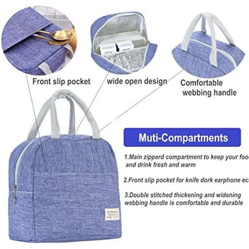 Women and Men Kids Insulated Cooler Lunch Tote Bag Reusable Lunch Box Kids for view 3