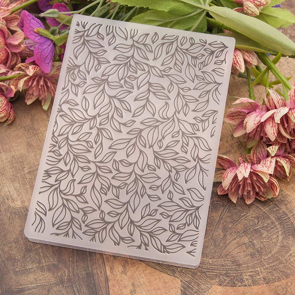 4.1 by 5.7 Inches Leaves Plastic Template Embossing Folders for Scrapbooking view 2