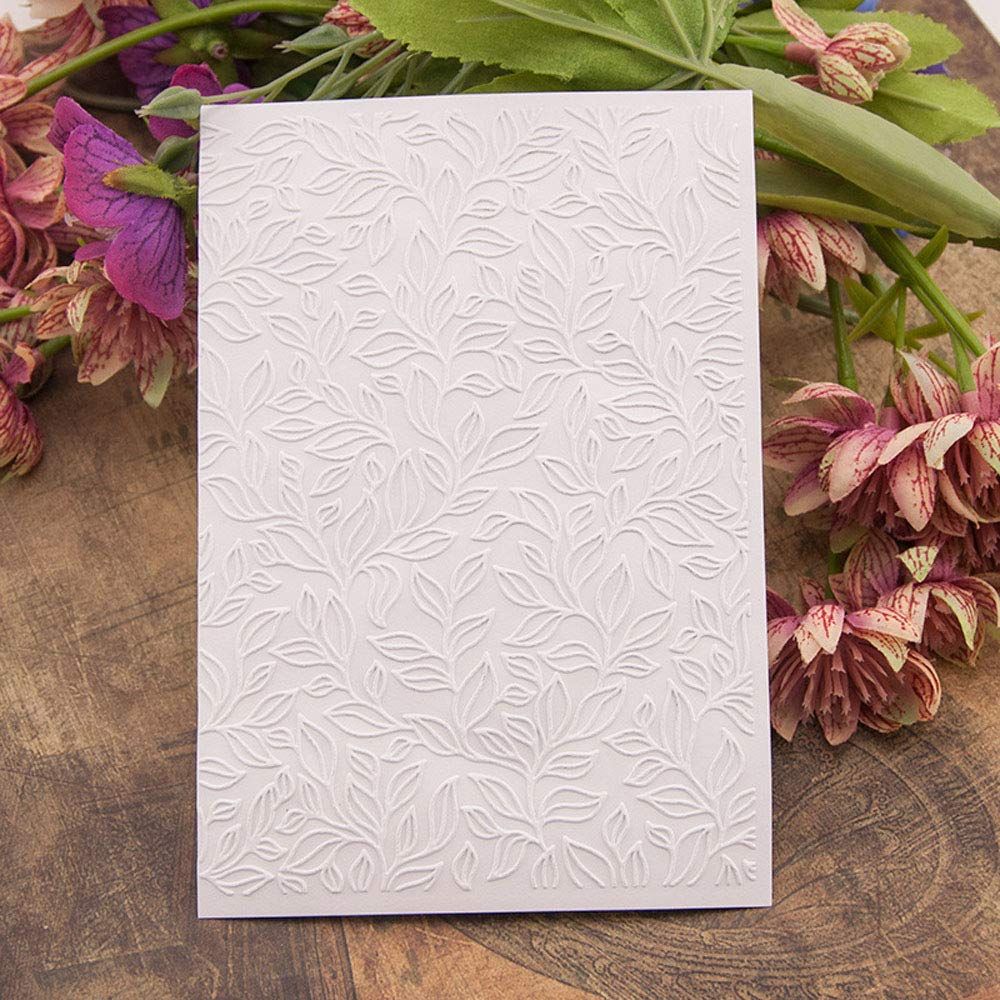 4.1 by 5.7 Inches Leaves Plastic Template Embossing Folders for Scrapbooking view 3