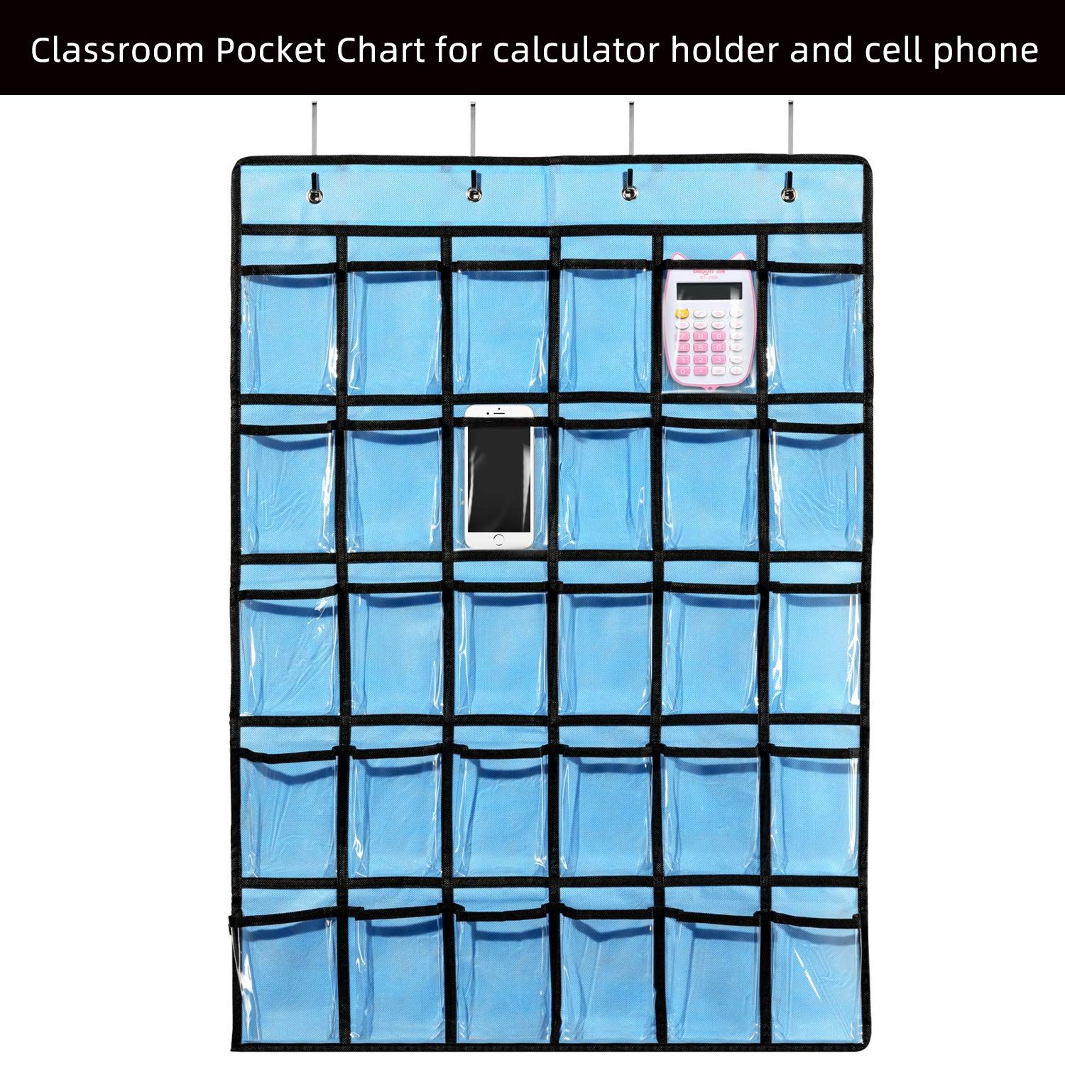 Classroom Pocket Chart for Cellphone Calculator Holder