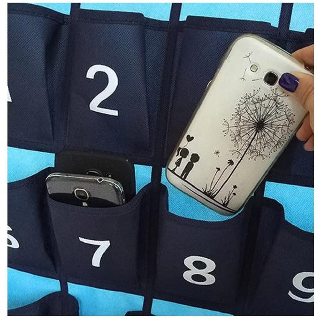 Numbered Pocket Chart Over Door Hanging Classroom Organizer for Cell Phones view 2