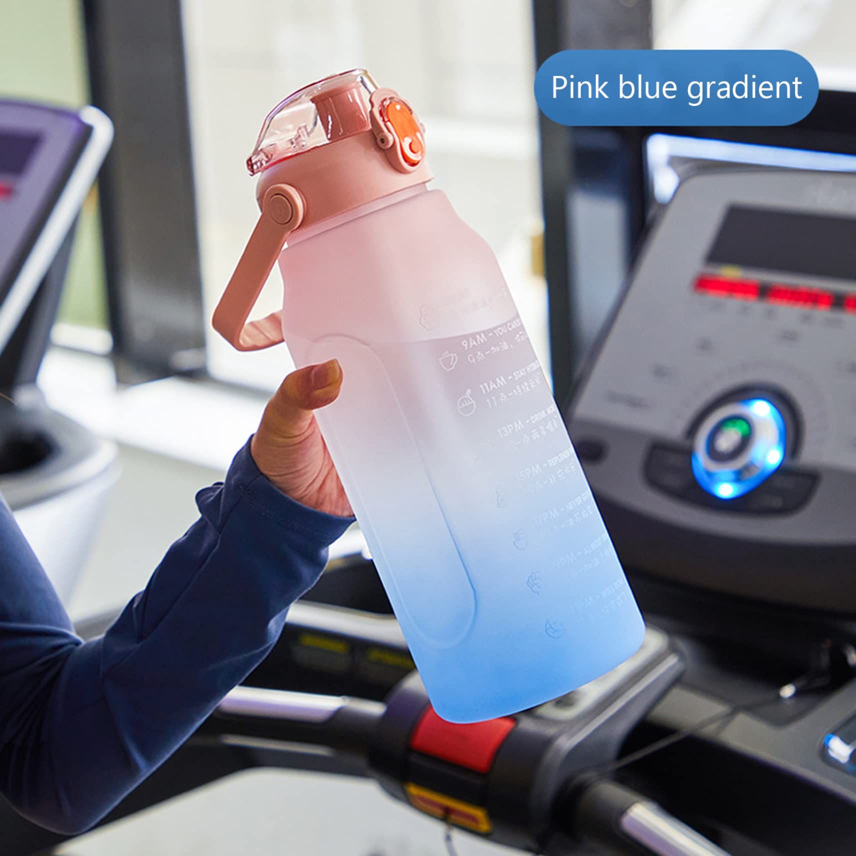 Water Bottle, Free Sports Drink Bottle with Time Marking & Lock Cover view 4